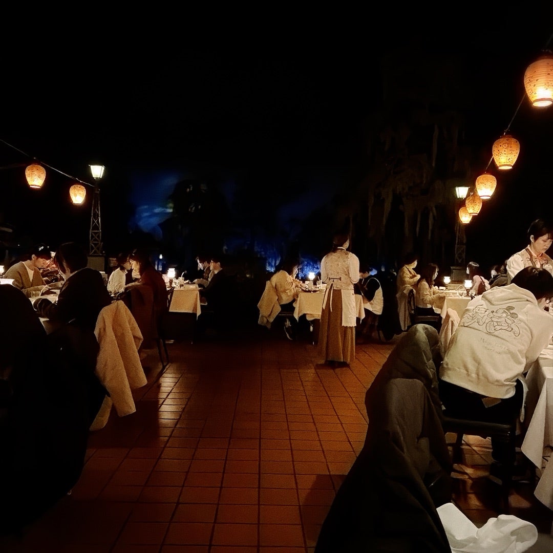Inside Blue Bayou Restaurant at Tokyo Disneyland