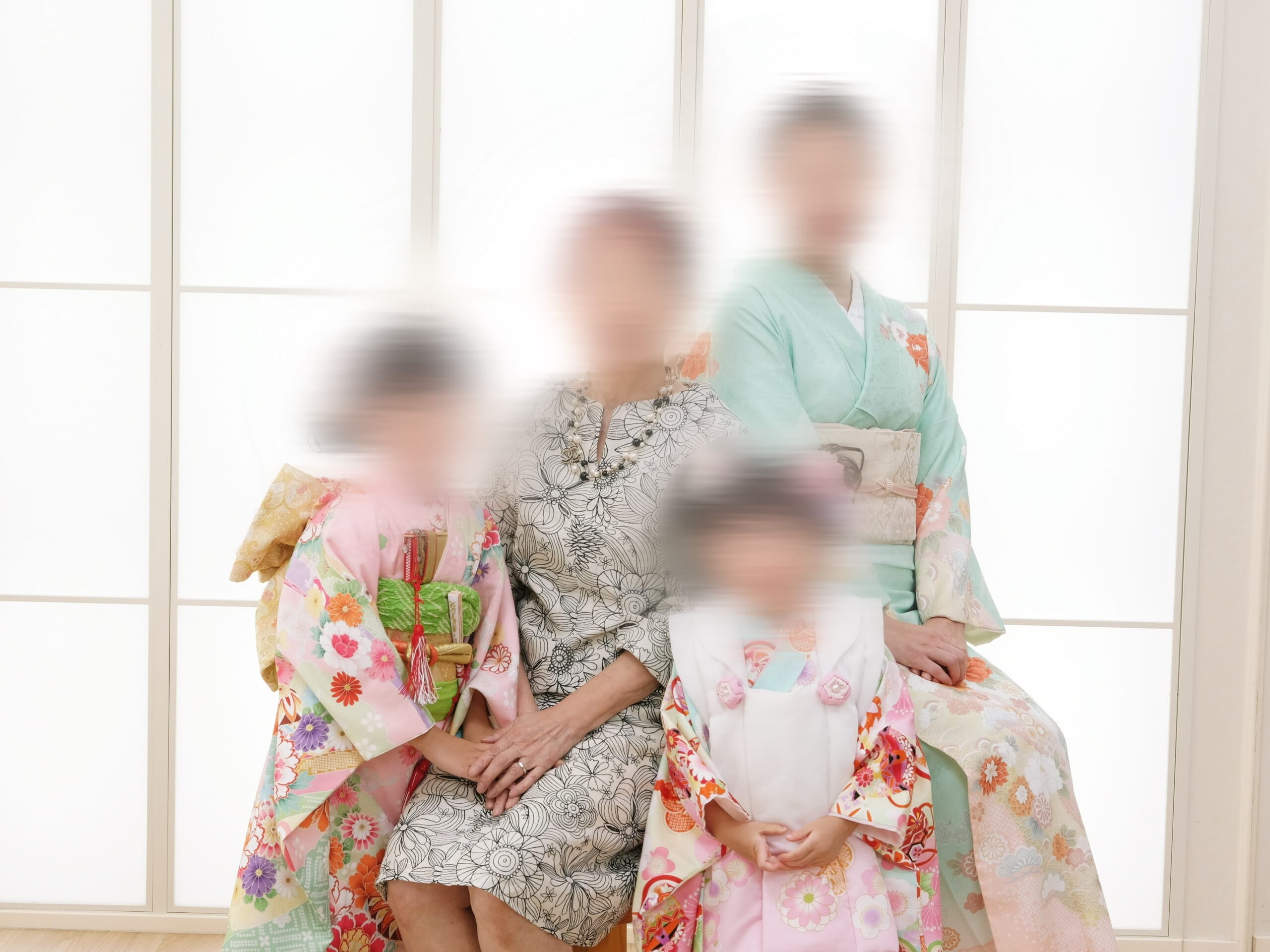 Our family in kimono in Tokyo