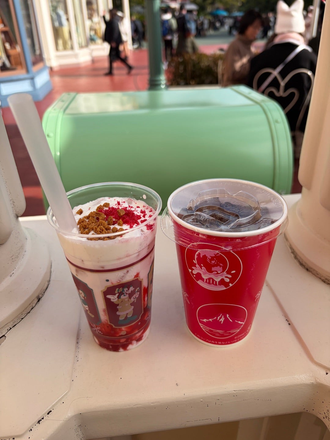 Seasonal drinks collected with Vacation Package free drink vouchers