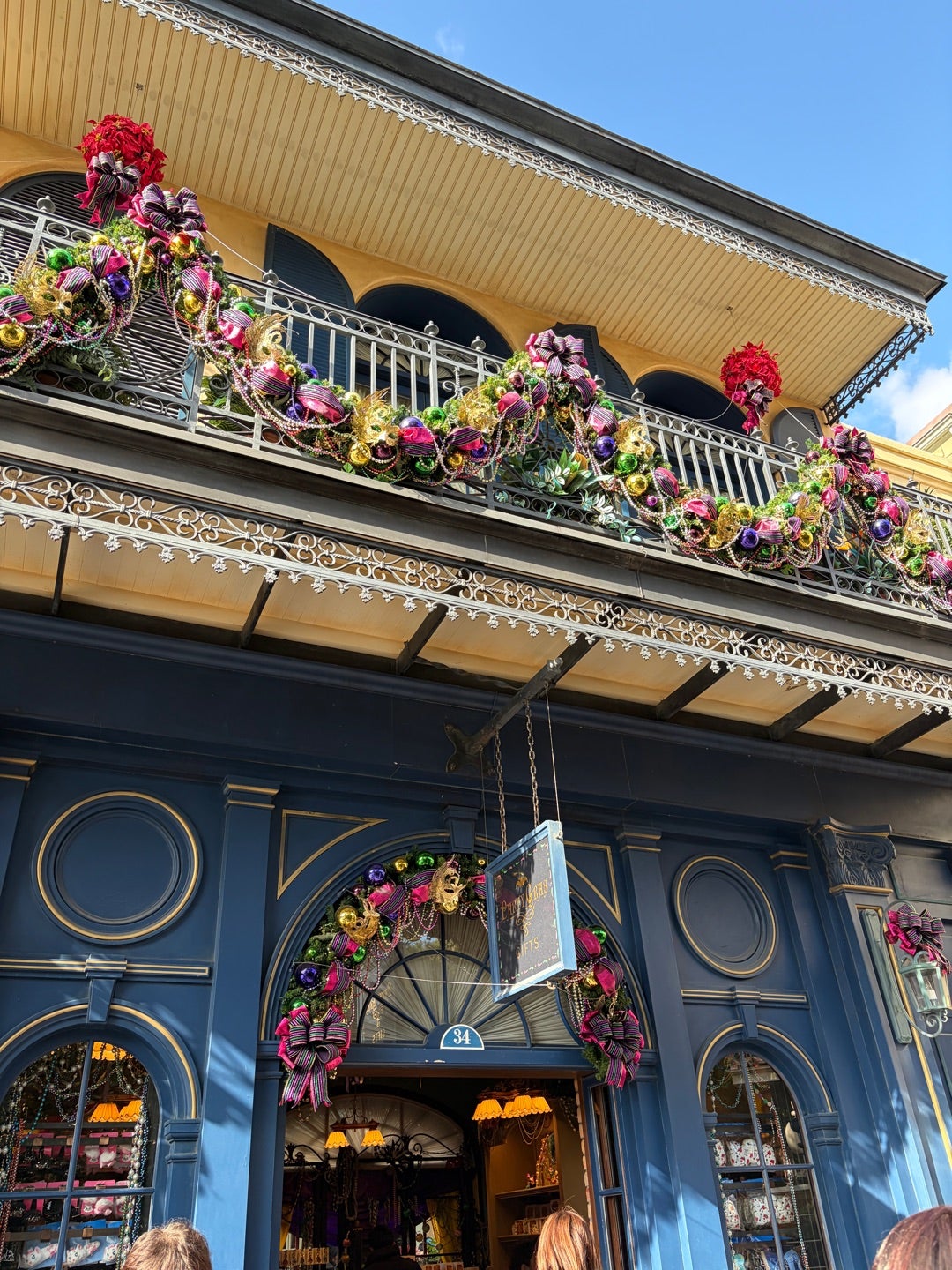 Christmas shop decorations at Tokyo Disneyland